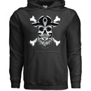 Bearded Skull Pirate Hoodie – For the Bold & Bearded Buccaneer BLACK - FRONT