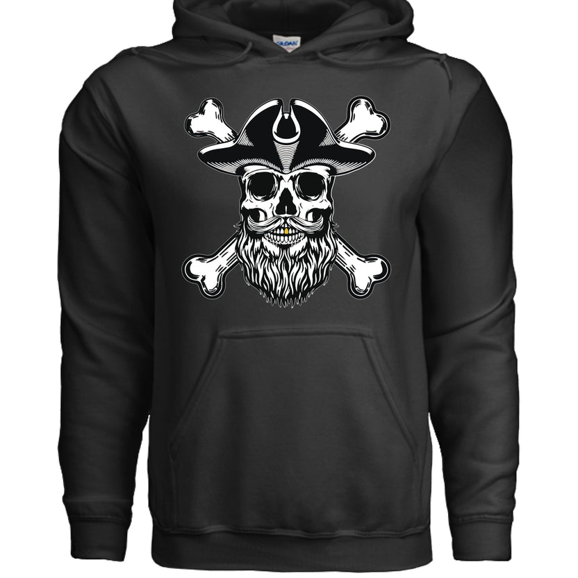 Bearded Skull Pirate Hoodie – For the Bold & Bearded Buccaneer