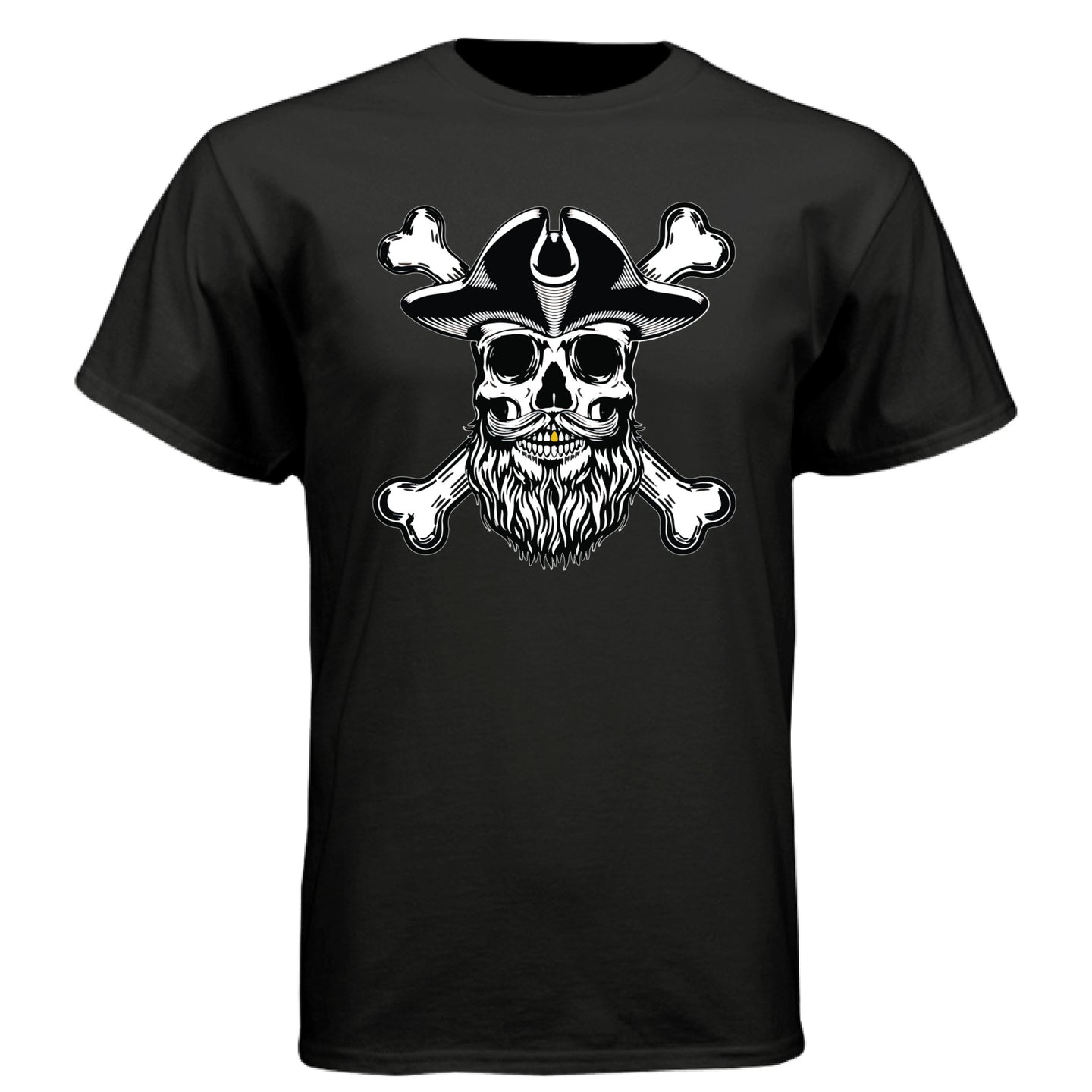 Bearded Skull Pirate Tee Shirt – For the Bold & Bearded Buccaneer