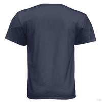 Bearded USA Flag Hanes Tee Shirt Athletic Navy - BACK
