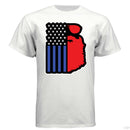 Bearded USA Flag Hanes Tee Shirt WHITE - FRONT