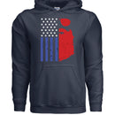Bearded USA Flag Hoodie NAVY - FRONT