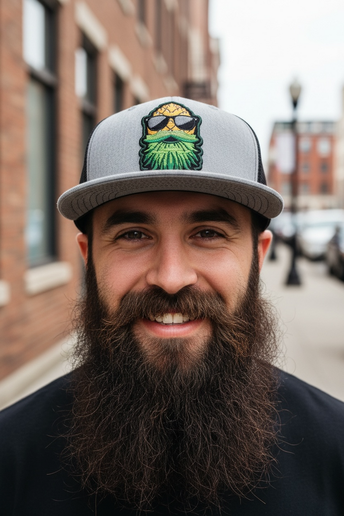 Bearded Upside Down Pineapple Guy On A Richardson Hat