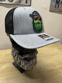 Grey hat with pineapple patch For bearded guys