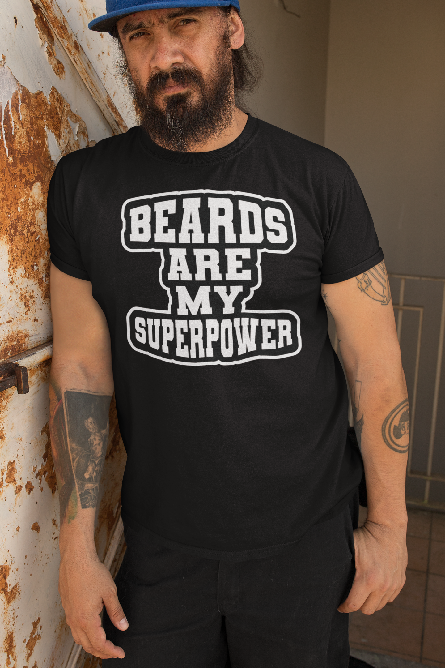 Beards Are My Superpower Beard Pride Tee Shirt for Bearded Heroes