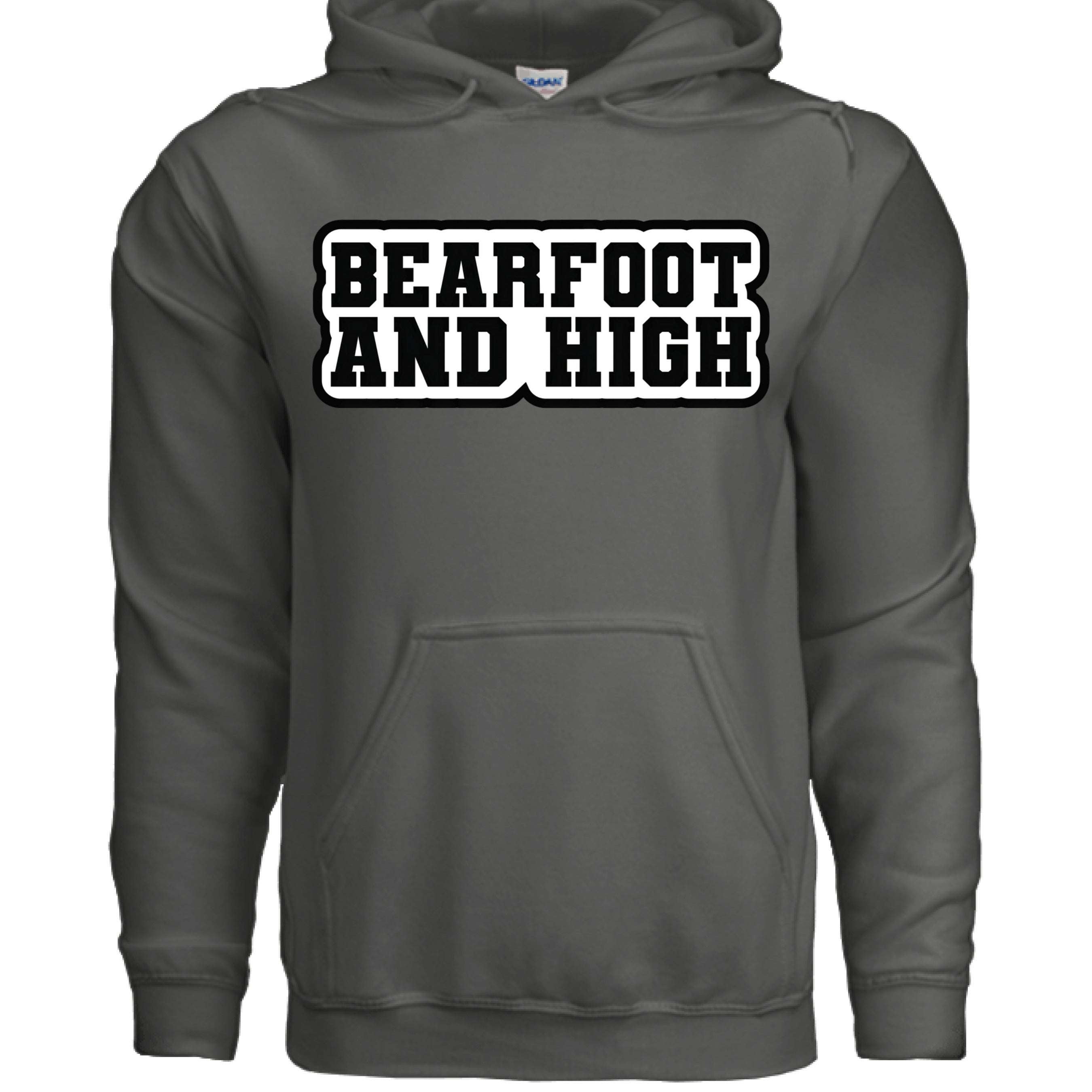 Bearfoot And High Funny Chill Vibes Hanes Hoodie CHARCOAL - FRONT