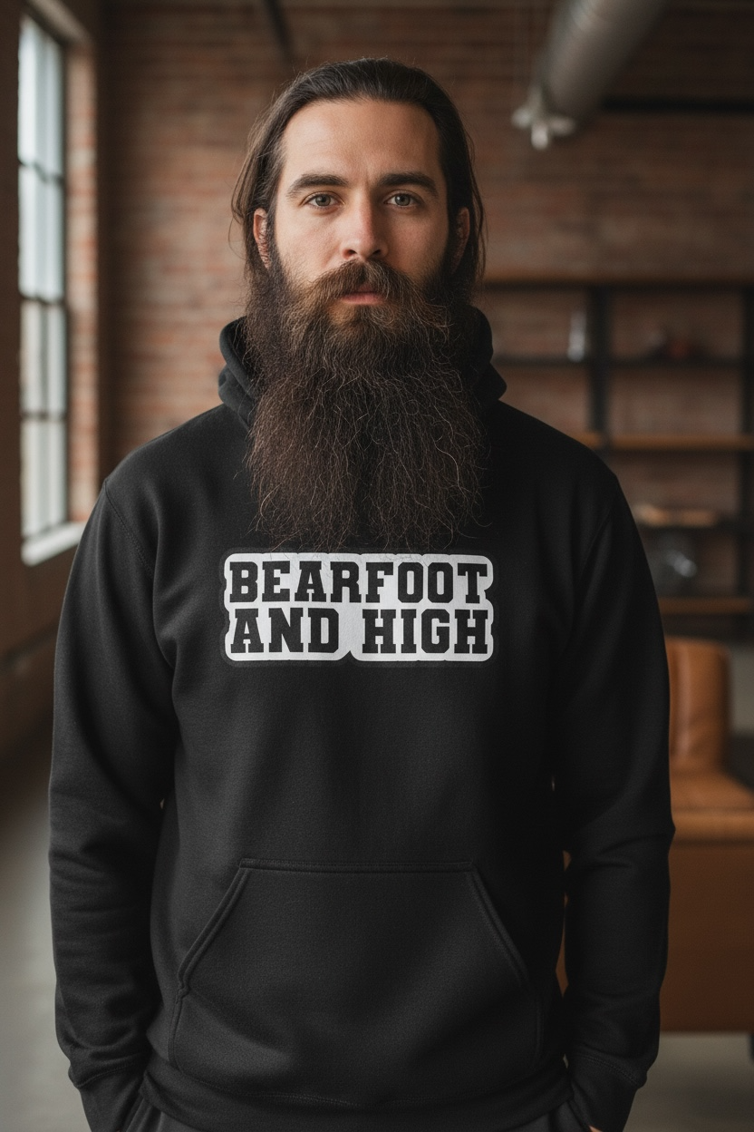 Bearfoot And High Funny Chill Vibes Hanes Hoodie