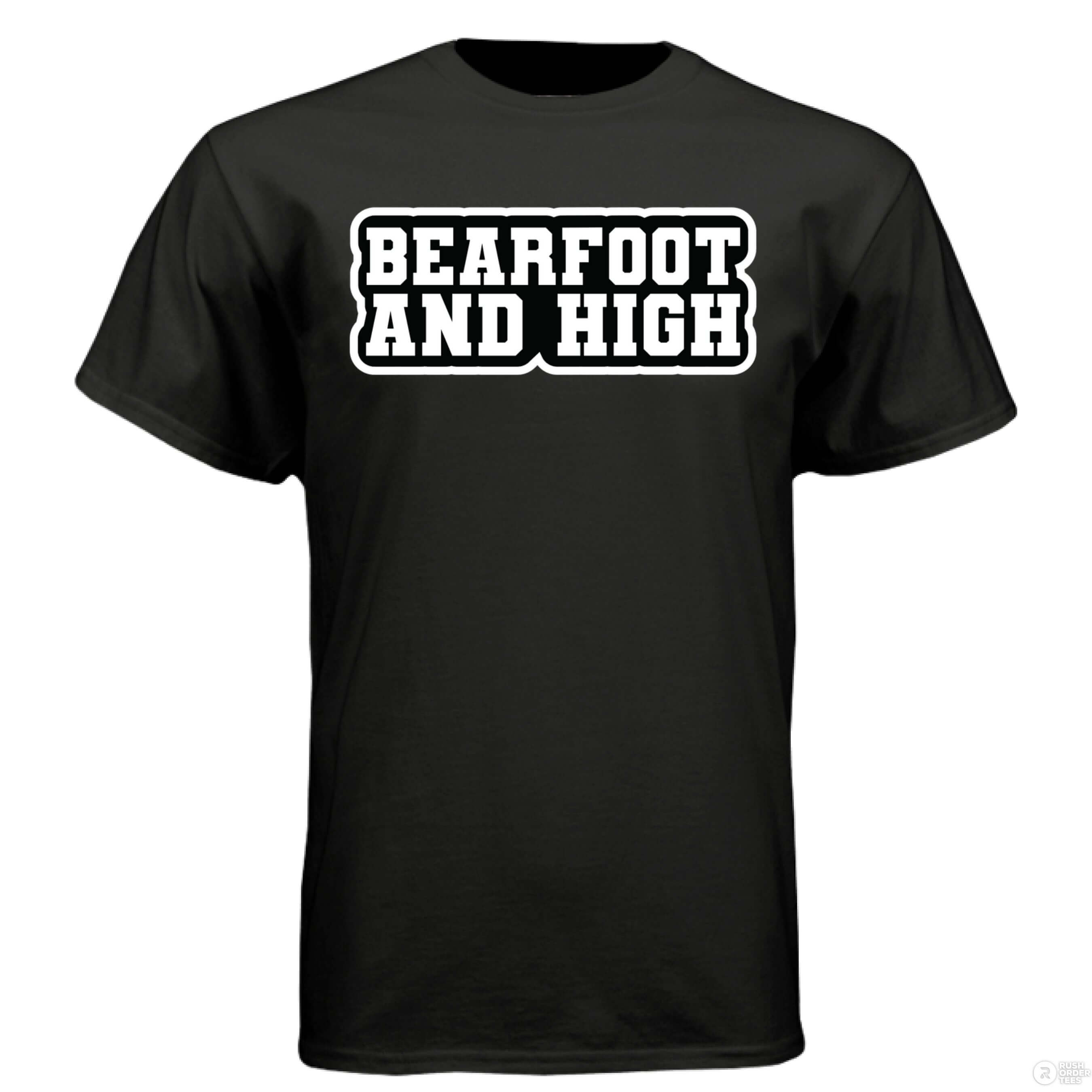 Bearfoot And High Funny Chill Vibes Hanes Tee Shirt Black