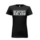 Bearfoot and High Ladies Bella Tee Shirt BLACK - FRONT