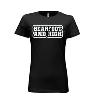Bearfoot and High Ladies Bella Tee Shirt BLACK - FRONT