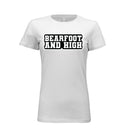 Bearfoot and High Ladies Bella Tee Shirt WHITE - FRONT