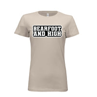 Bearfoot and High Ladies Bella Tee Shirt SOFT CREAM - FRONT