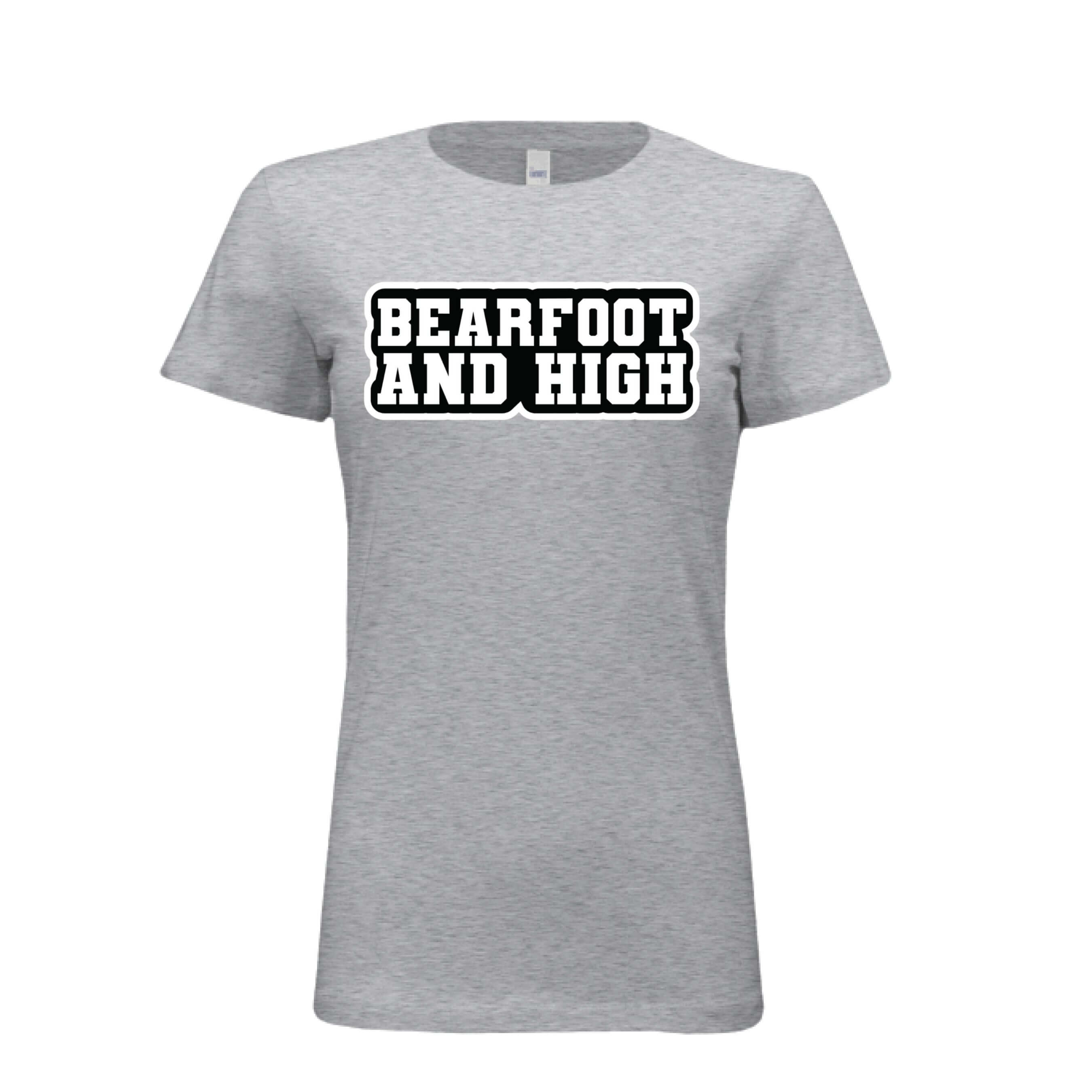 Bearfoot and High Ladies Bella Tee Shirt ATHLETIC HEATHER - FRONT