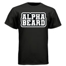 Bold Alpha Beard Graphic Tee Shirt Design for Confident Style BLACK - FRONT