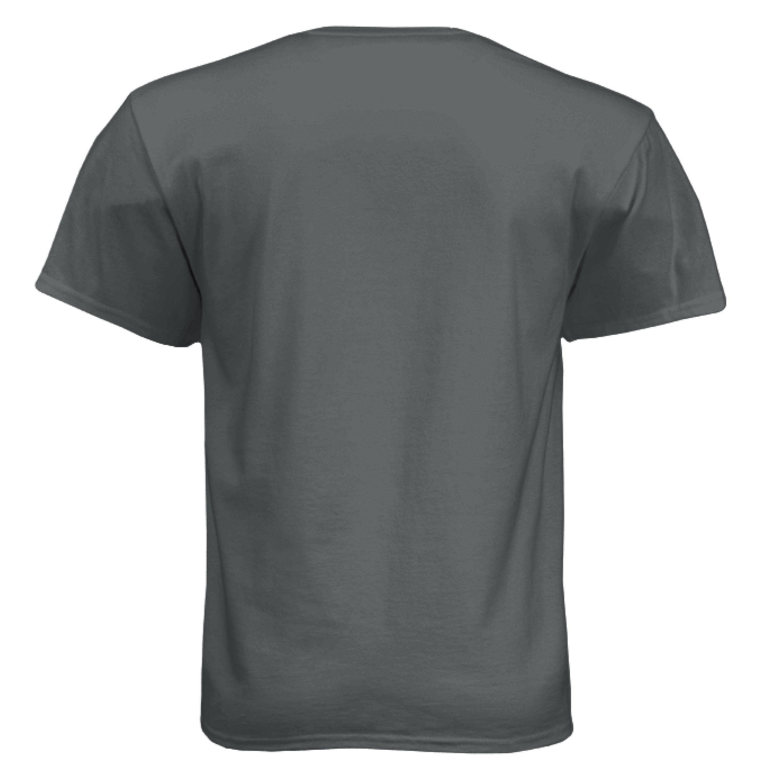 Bold Alpha Beard Graphic Tee Shirt Design for Confident Style CHARCOAL HEATHER - BACK