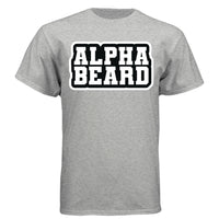 Bold Alpha Beard Graphic Tee Shirt Design for Confident Style LIGHT STEEL - FRONT