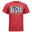 Bold Alpha Beard Graphic Tee Shirt Design for Confident Style DEEP RED - FRONT