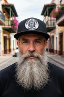 Born to Ride Biker Bearded Skull Richardson Trucker Hat 