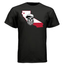 California Bearded Skull Tee – West Coast Beard Life BLACK - FRONT
