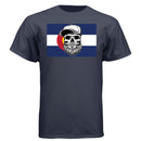 Colorado Bearded Skull Tee – Rocky Mountain Beard Vibes  Athletic Navy - FRONT