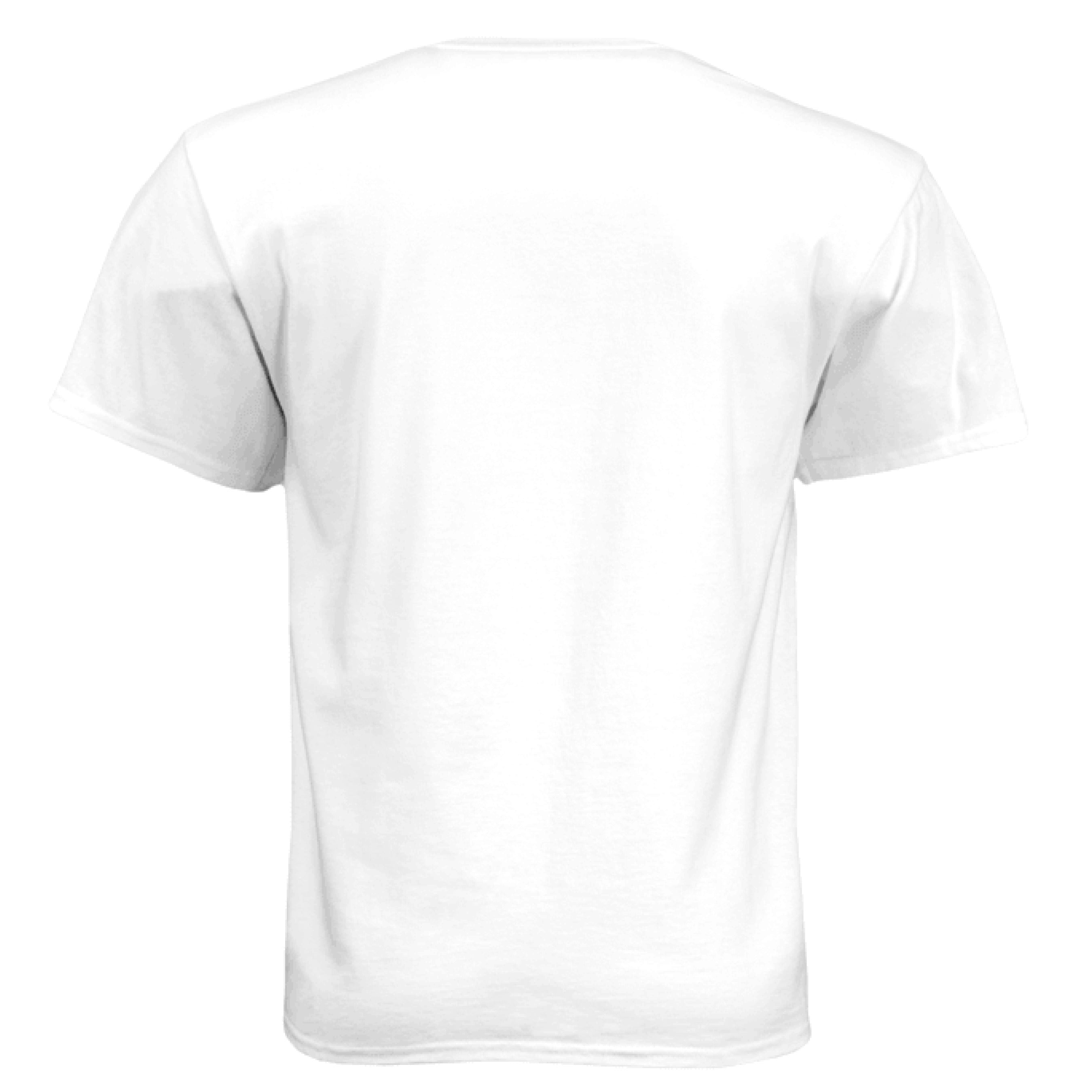 Cool Pineapple Dude Tee Shirt Tropical Bearded Design with Shades WHITE - BACK