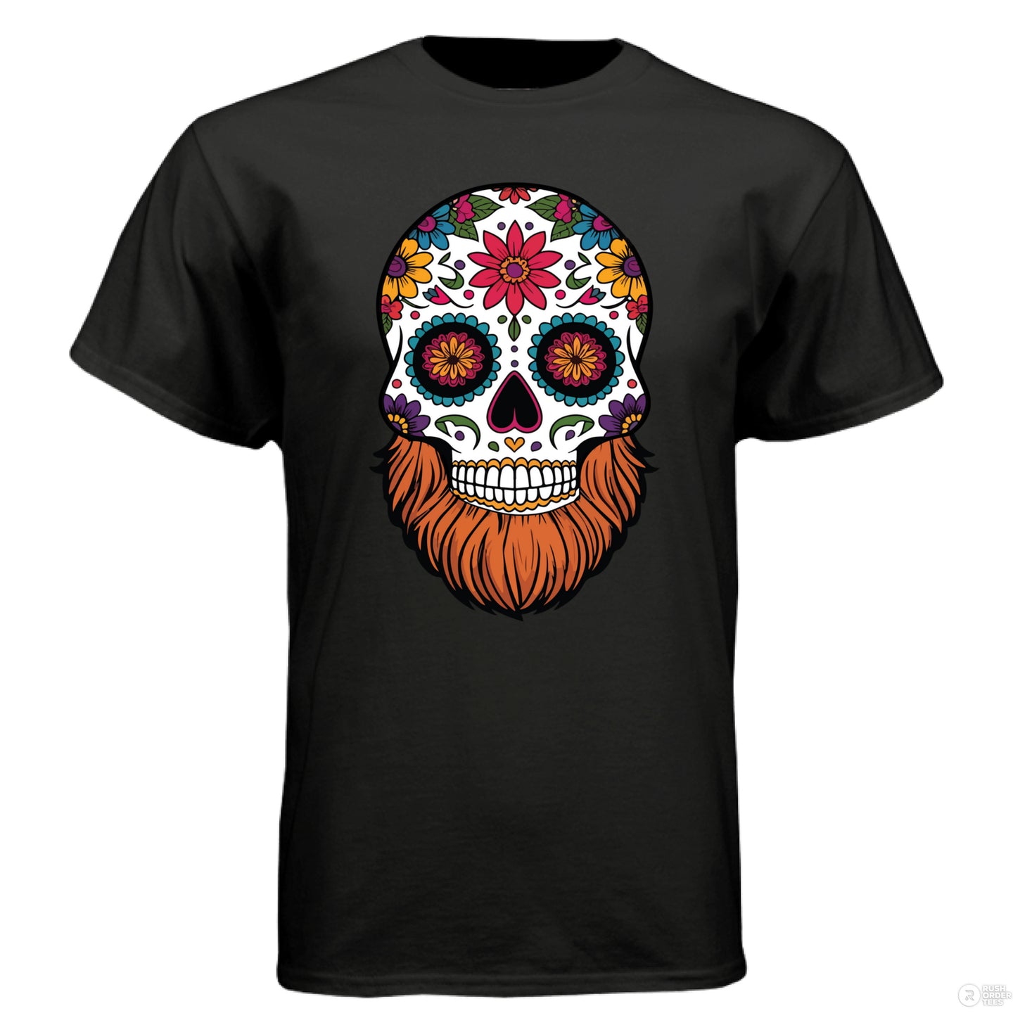 Day Of The Dead Bearded Skull Hanes Tee Shirt