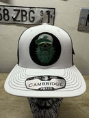 Embroidered Weed Man Beard Baseball Hat Trucker Cap Front 