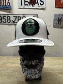 Embroidered Weed Man Beard Baseball Hat Trucker Cap Full Front