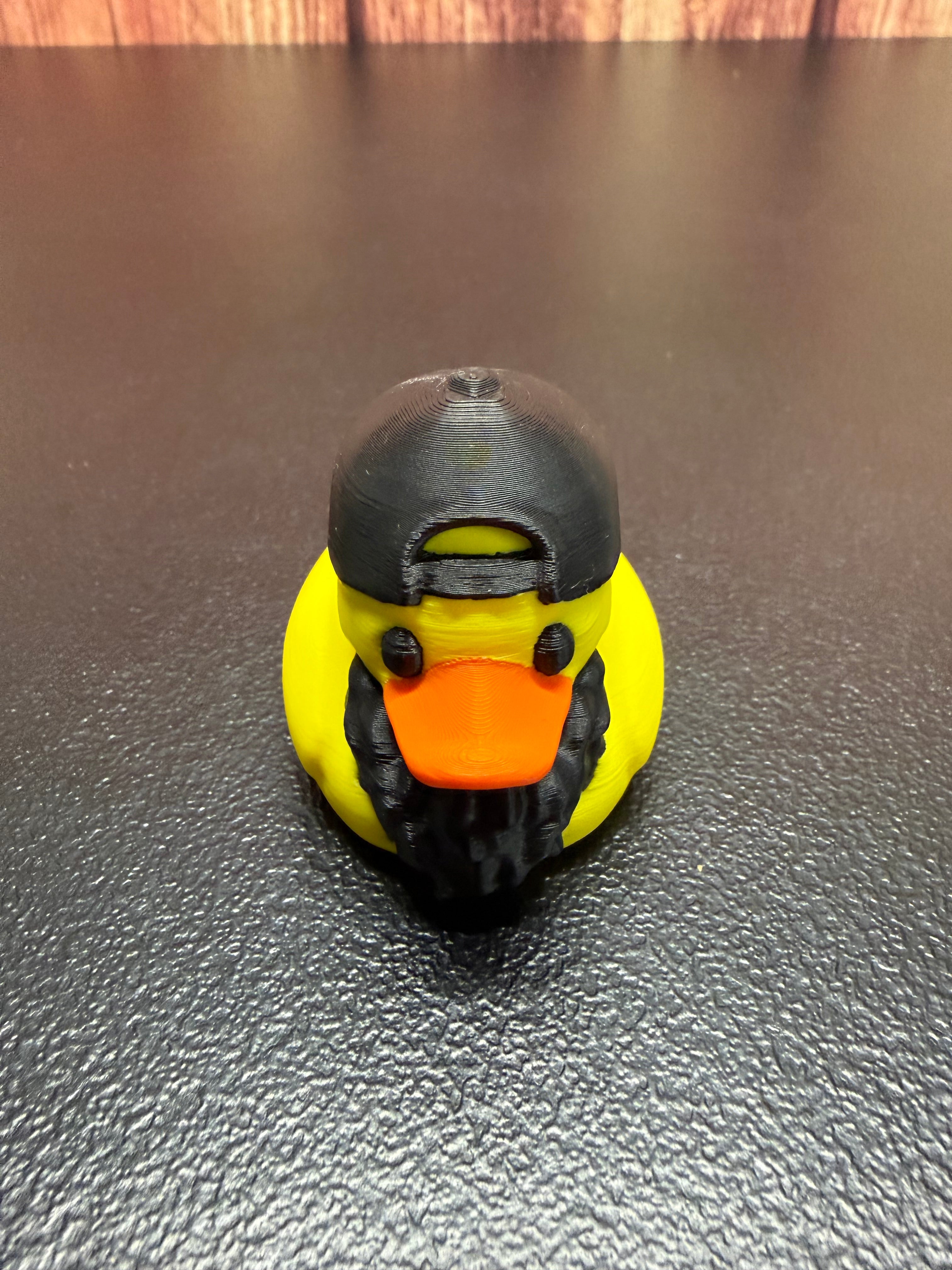 Bearded Duck – 3D Printed Plastic Collectible Rubber Duck