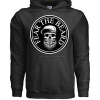 Fear The Beard Hoodie Perfect Gift for Beard Lovers BLACK - FRONT