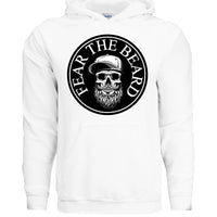Fear The Beard Hoodie Perfect Gift for Beard Lovers WHITE - FRONT