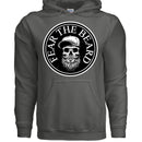Fear The Beard Hoodie Perfect Gift for Beard Lovers CHARCOAL - FRONT