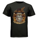 Feast & Be Thankful Bearded Skull Tee – Thanksgiving Beard Style BLACK - FRONT