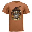 Feast & Be Thankful Bearded Skull Tee – Thanksgiving Beard Styleexas Orange - FRONT