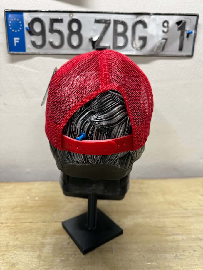 Fireman Cap for Bearded Men Beard Skull Fireman Trucker Hat Back