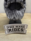 Free Beard Rides Ticket 4x2 inches sticker