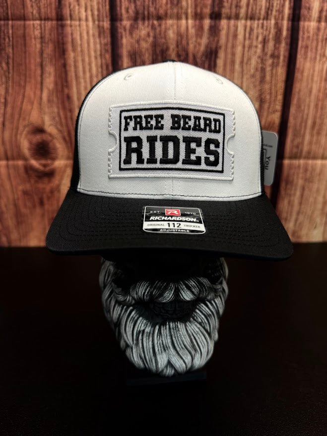 Free Beard Rides Trucker Hat - Fun & Unique Gift