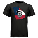 Georgia Bearded Skull Tee Shirt  Southern Pride Bearded Power BLACK - FRONT