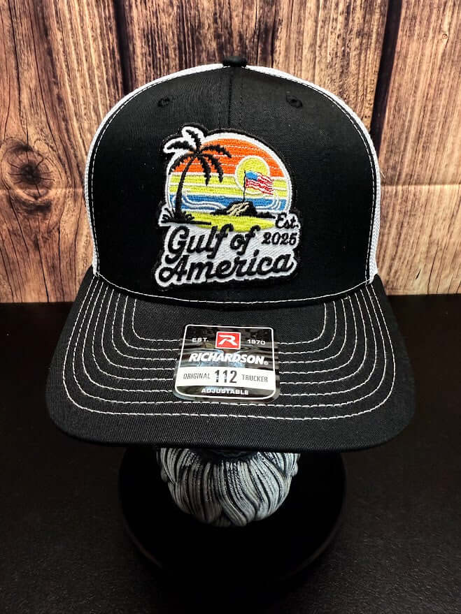 Gulf Of American 2025 Embroidered Patch Trucker Hat