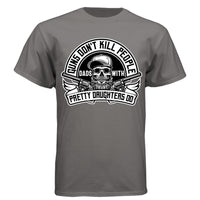Guns Don’t Kill Dads With Pretty Daughters Do T Shirt  Oxford Grey - FRONT