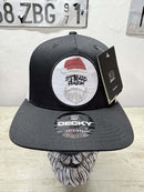 Holiday Skull Trucker Hat with beard hat santa patches