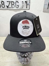 Holiday Skull Trucker Hat with beard hat santa patches