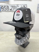 Holiday Skull Trucker Hat with Santa Beard hat Side