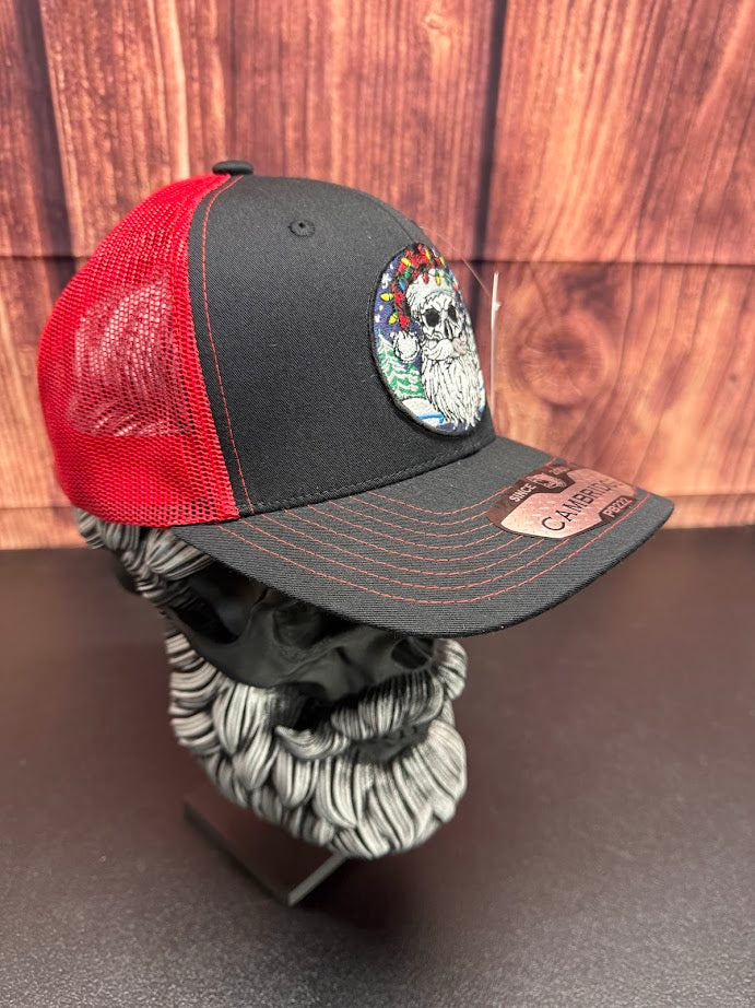 Bearded Santa Skull Holiday Beardmas Edition Richardson Hat