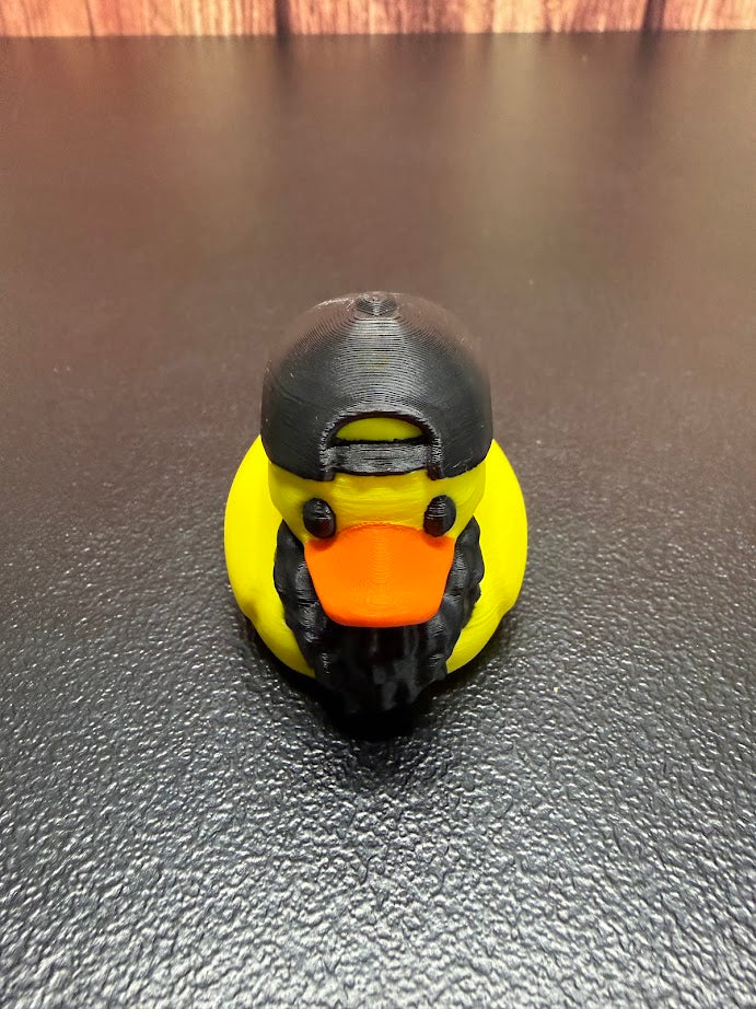 Bearded Duck – 3D Printed Plastic Collectible Rubber Duck