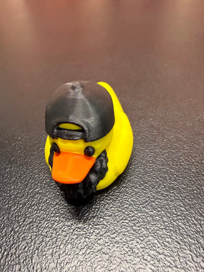 Bearded Duck – 3D Printed Plastic Collectible Rubber Duck