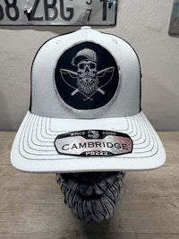 Bearded Skull Fishing Trucker Hat Patch for Outdoorsmen