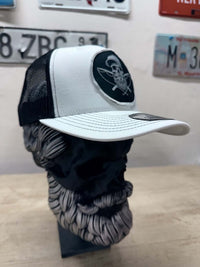 Bearded Skull Fishing Trucker Hat Patch for Outdoorsmen