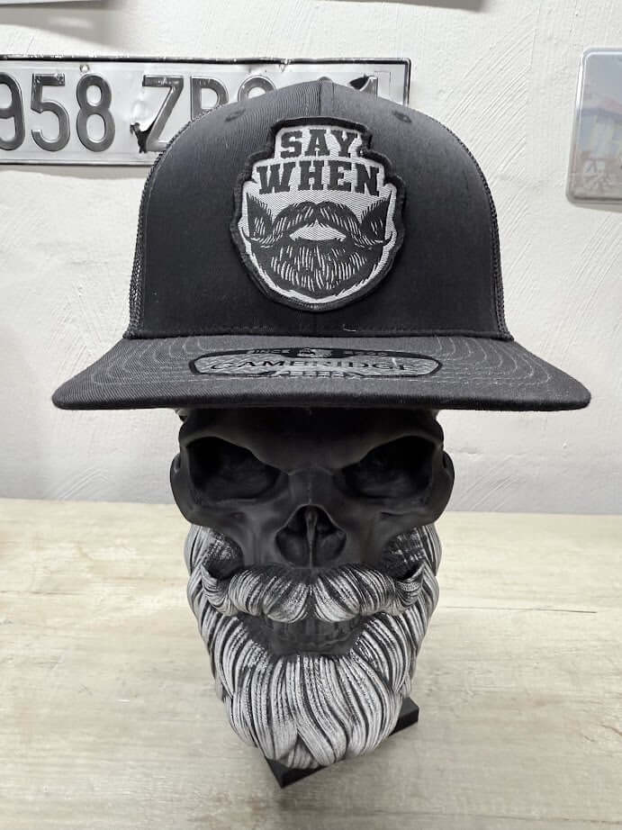 Say When Beard Trucker Hat - Ultimate Gift for Beard Enthusiasts - Fun & Unique Trucker Hat for Beard Lovers - With Free Beard Sticker