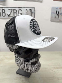 Beard Skull Embroidered Patch Mechanic Trucker Hat - Fun Gift for Beard Enthusiasts - Gift for Beard Lovers -Comes With A Free Beard Sticker (Copy)